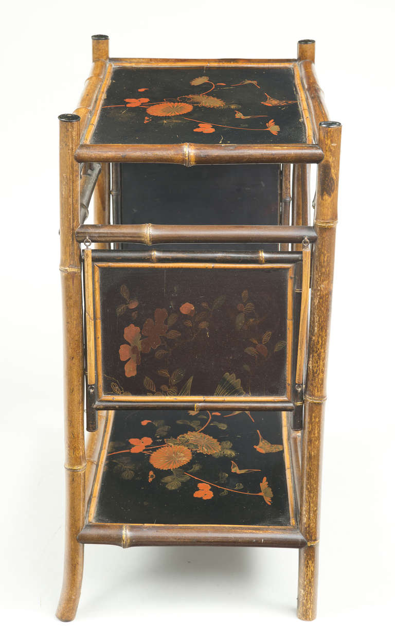 19th Century Bamboo Japanned Side Tray Table, circa 1890