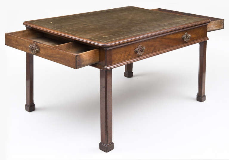 Mahogany George II Partners Writing Table For Sale