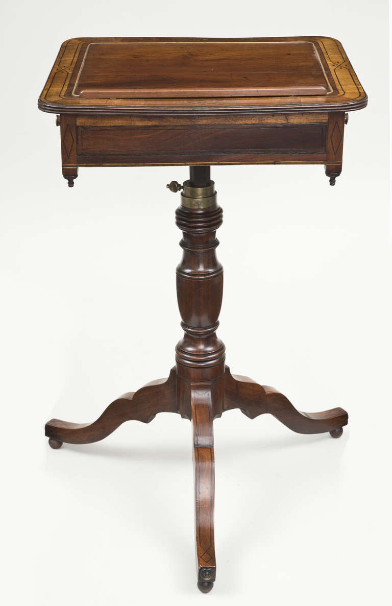 British Regency Combination Reading and Writing Table For Sale