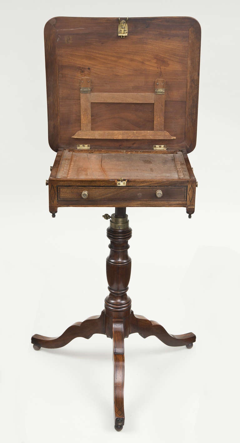 Mahogany Regency Combination Reading and Writing Table For Sale