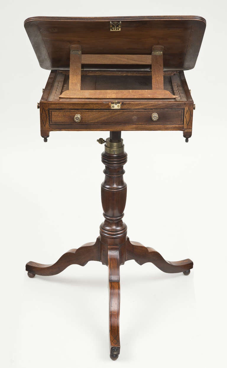 19th Century Regency Combination Reading and Writing Table For Sale