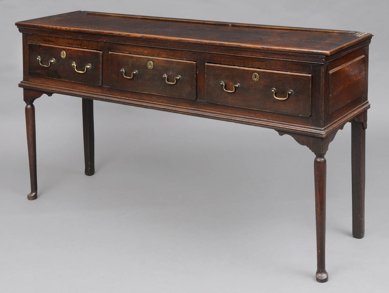 English Sussex Oak Dresser and Plate Rack, 18th Century For