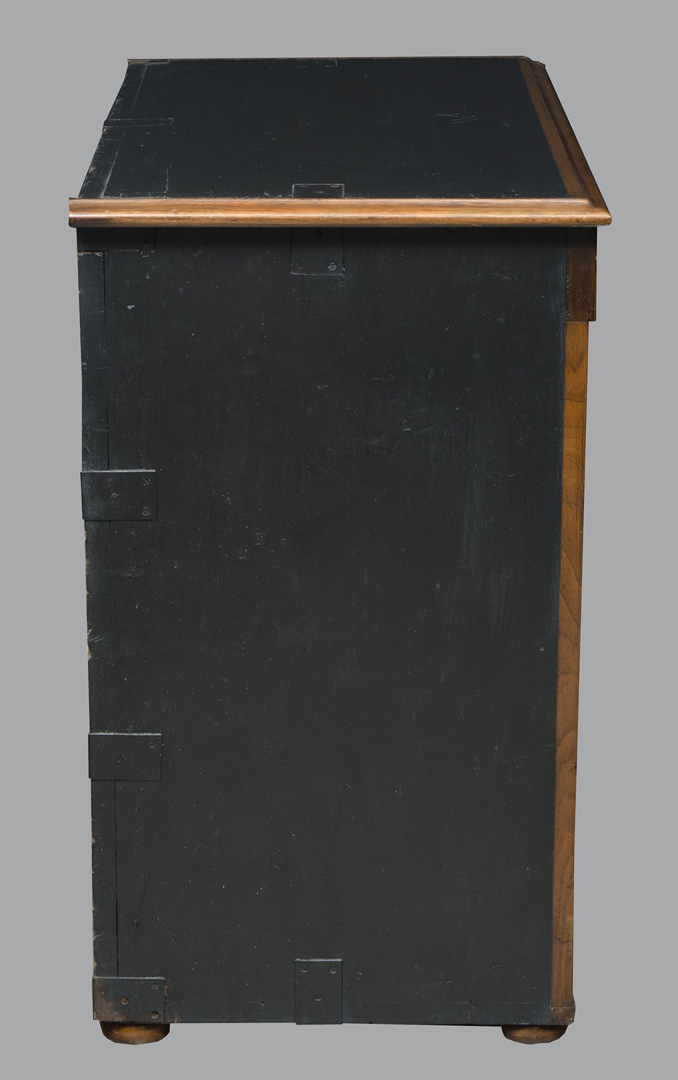 19th Century Irish Walnut Campaign Side Cabinet Labelled Ross & Co, Dublin, circa 1860 For Sale