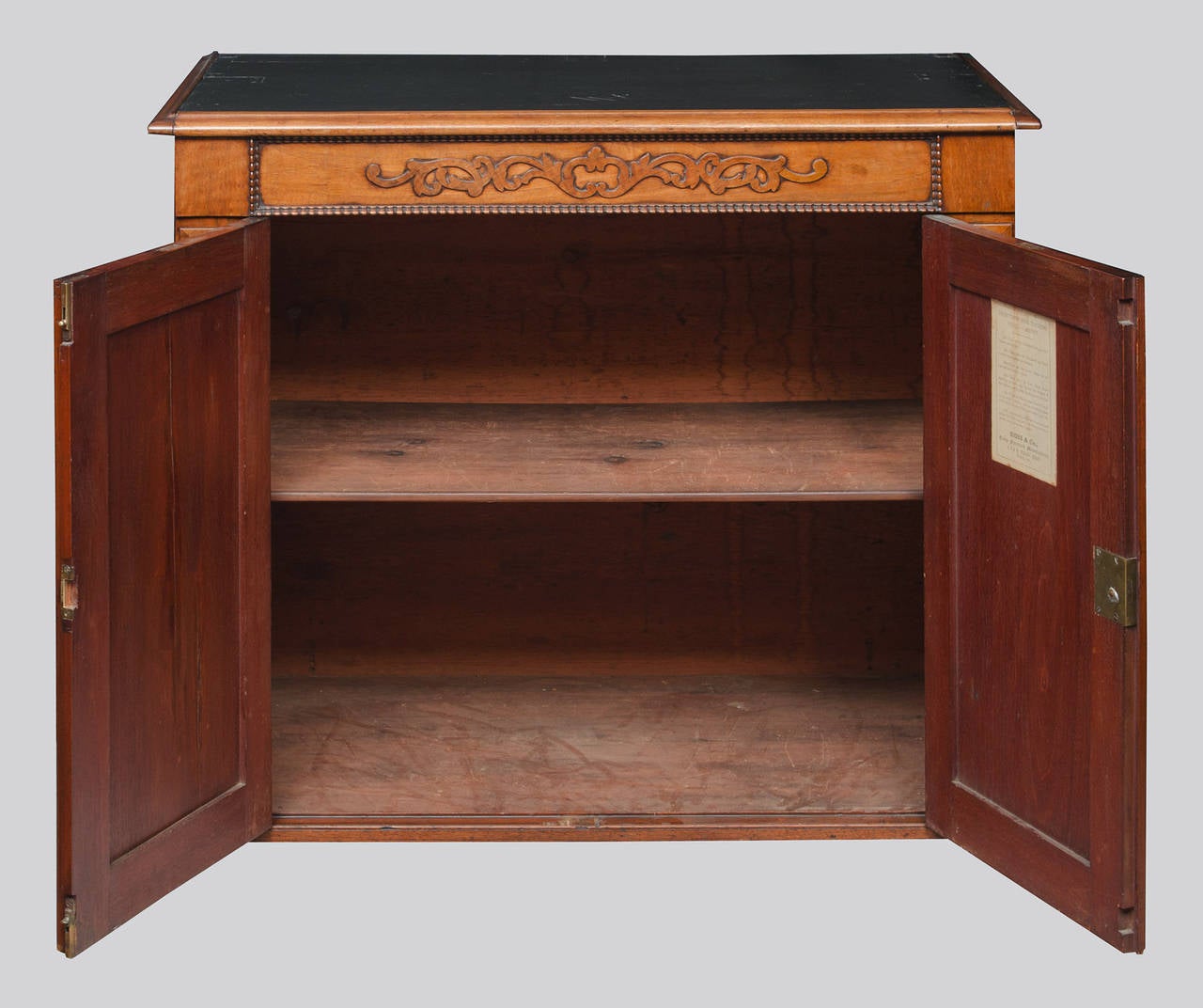 Rosewood Irish Walnut Campaign Side Cabinet Labelled Ross & Co, Dublin, circa 1860 For Sale