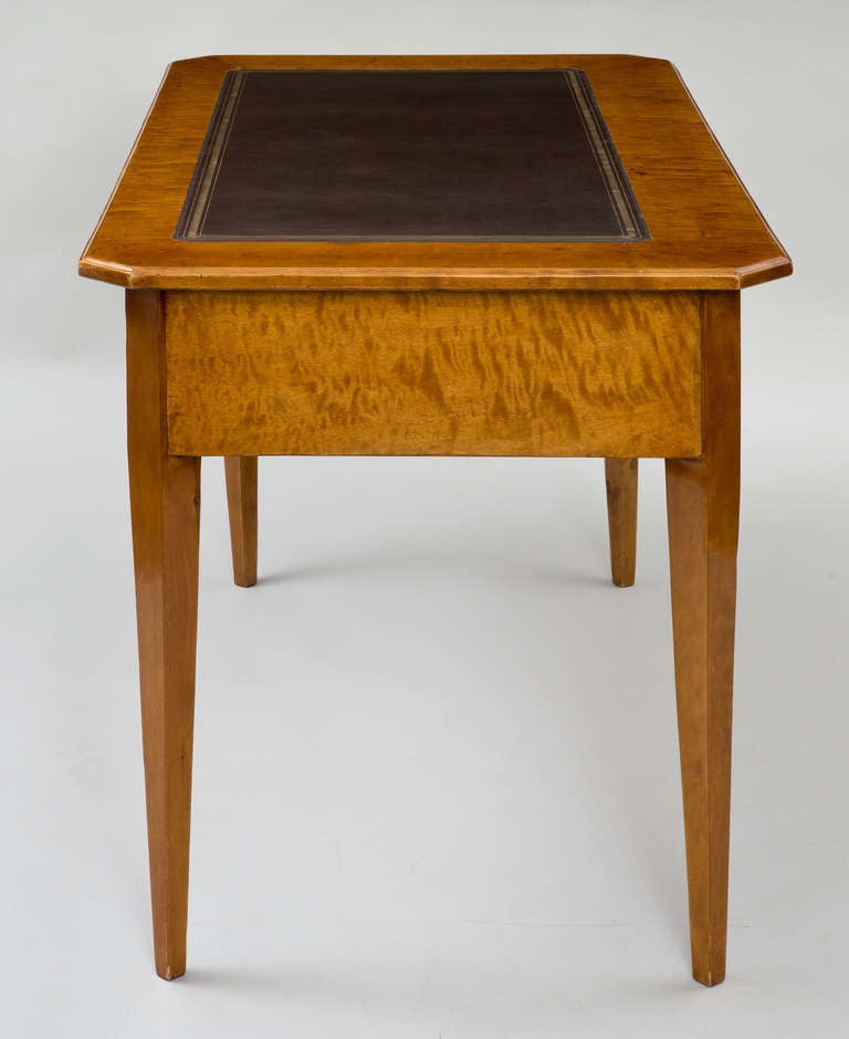 19th Century Swedish Biedermeier Birch Writing Table