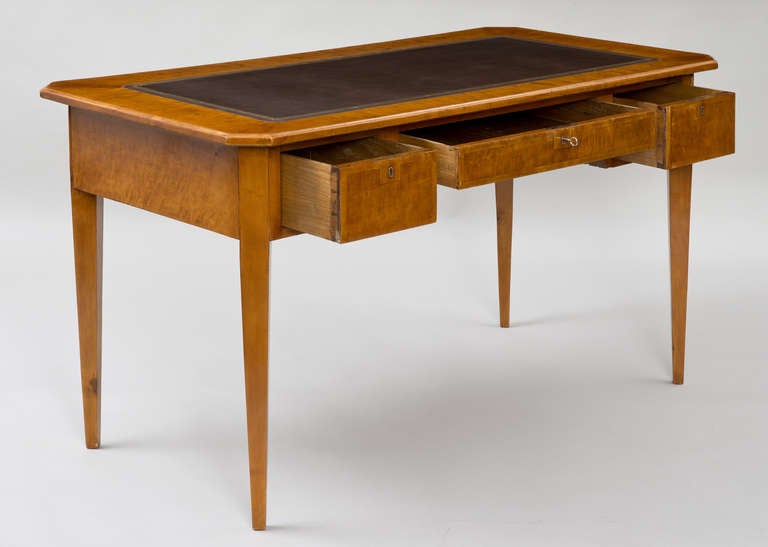 Swedish Biedermeier Birch Writing Table 2