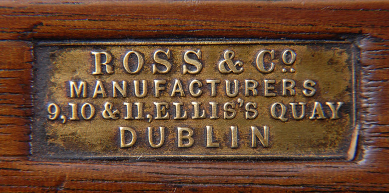 Irish Walnut Campaign Side Cabinet Labelled Ross & Co, Dublin, circa 1860 For Sale 3