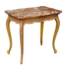 French Giltwood & Marble Pier Table