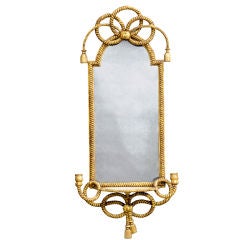 English Giltwood Rope Twist Mirror Antique English Giltwood Rope Twist Mirror