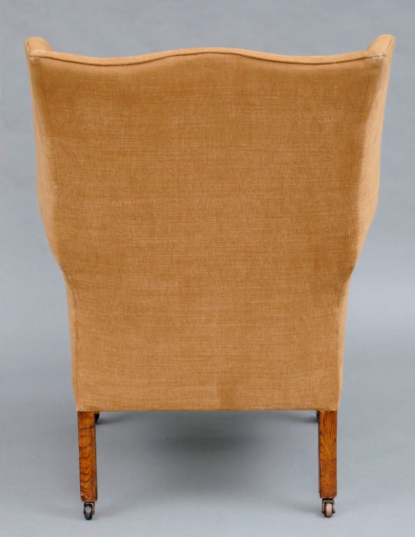 Mahogany English Georgian Style Wing Chair For Sale