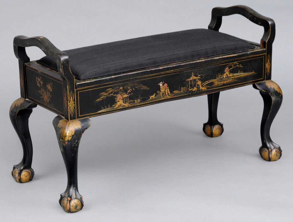 English Chinoiserie Bench