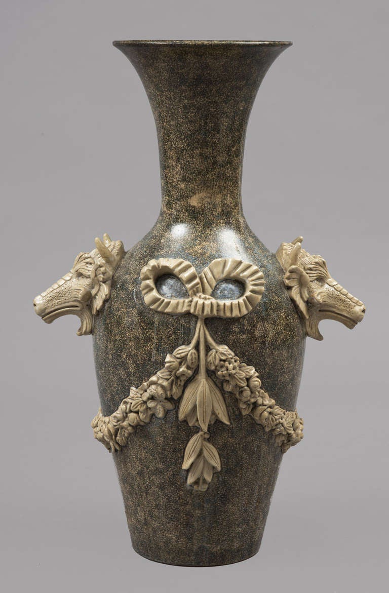Lipscombe Stoneware Vase circa 1860 In Excellent Condition In Sheffield, MA
