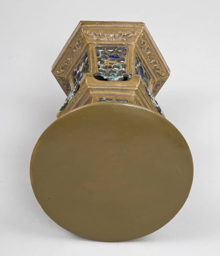 Stoneware Chinese Ceramic Garden Seat, circa 1880s