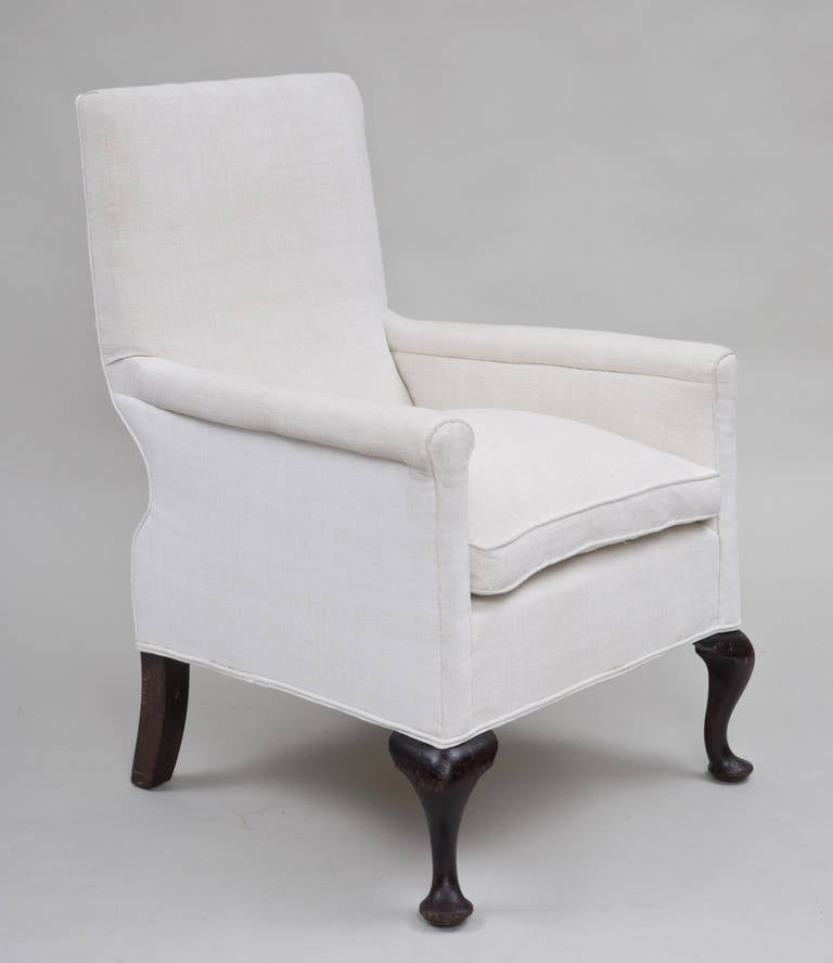 Georgian Upholstered High Backed Armchair, circa 1860 For Sale