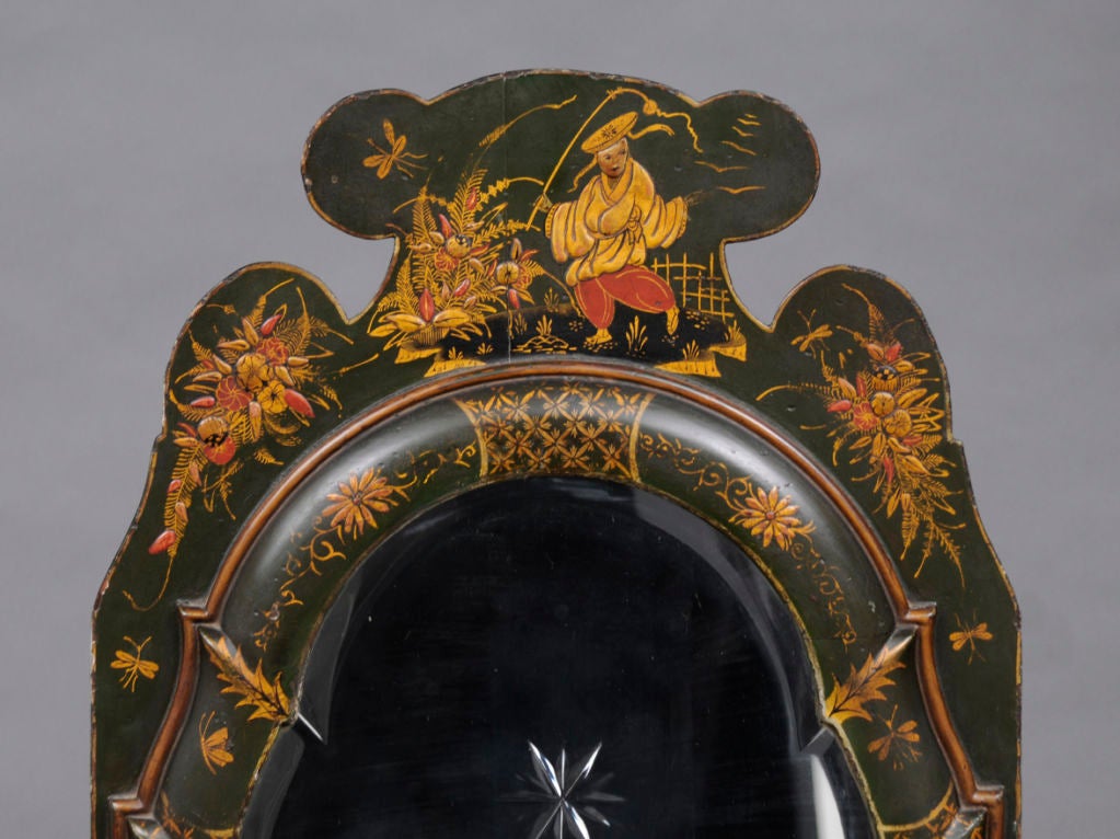 Gilt English Chinoiserie Mirror For Sale