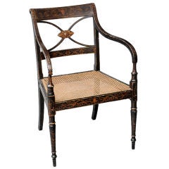 English Regency Lacquered Armchair
