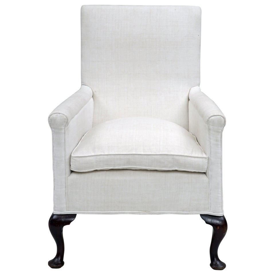 Upholstered High Backed Armchair, circa 1860 For Sale