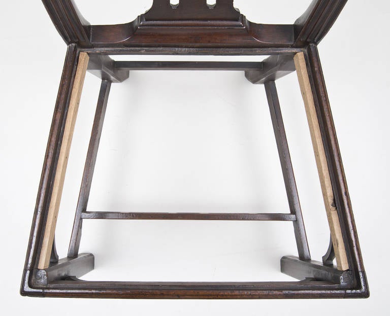 Mahogany Georgian Chinese Chippendale Side Chair, circa 1760 For Sale