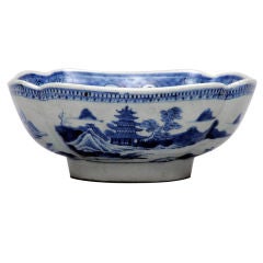 Antique Chinese Canton  Salad Bowl