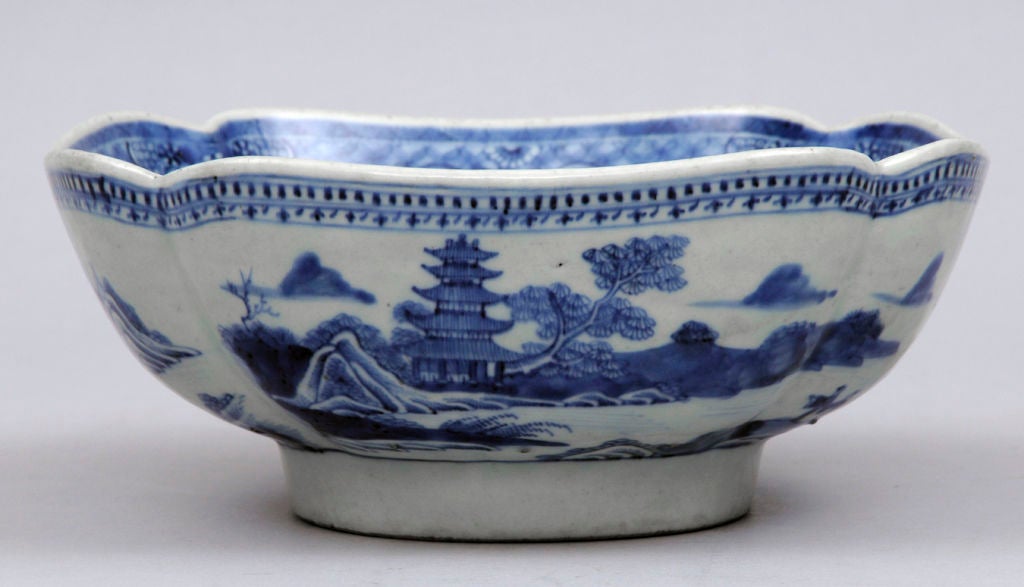Porcelain Chinese Canton  Salad Bowl