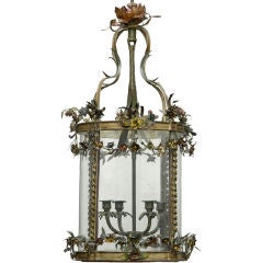 Italian Painted Tole Lantern
