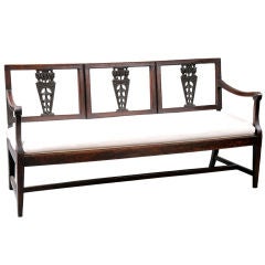 Italian WalnutTriple Chairback Settee 2