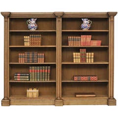 William IV Bleached Oak Library Open Bookcase, Circa 1830