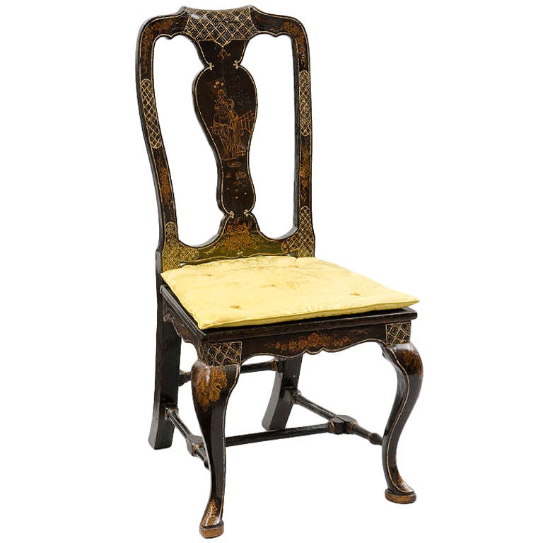Venetian Chinoiserie Side Chair For Sale