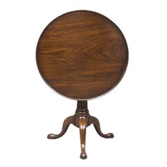 English George II Walnut Tripod Table