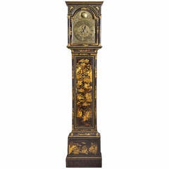 18th Century Lacquered Tall Case Clock