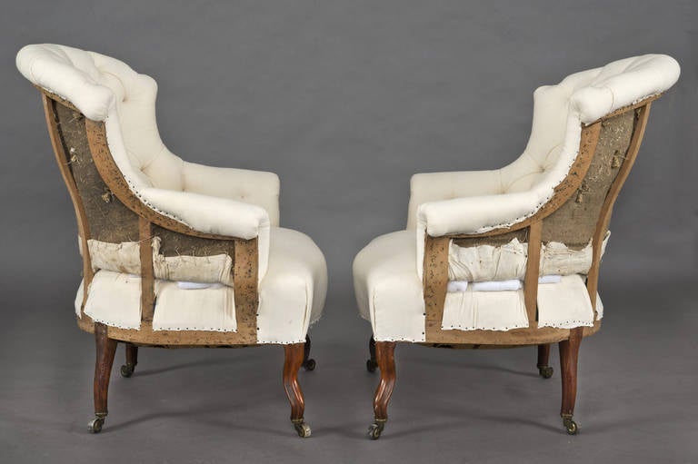 Pair of French Napoleon III Armchairs, circa 1860 In Excellent Condition For Sale In Sheffield, MA