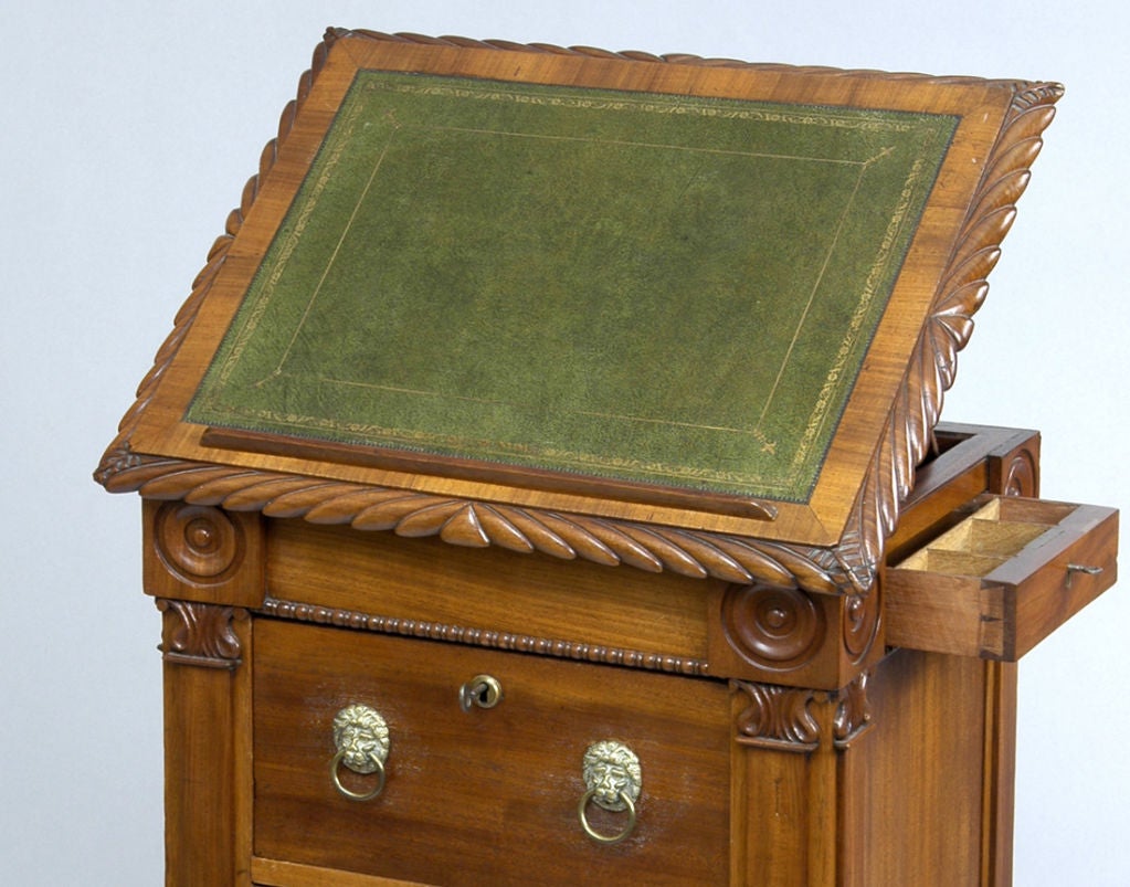 19th Century English Late Regency Library Desk/Cabinet For Sale