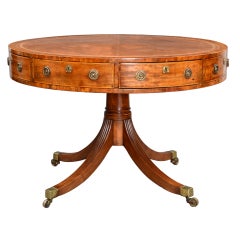 English Regency Drum Table