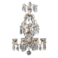 Antique Large French Crystal Chandelier