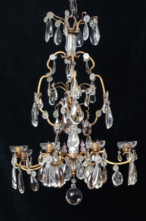 20th Century Large French Crystal Chandelier For Sale