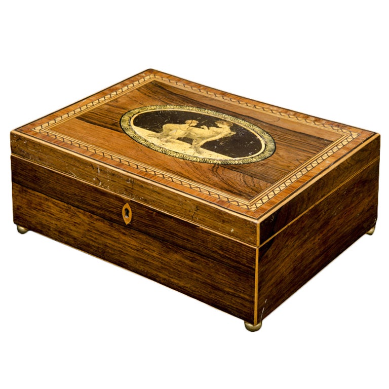 English Regency Rosewood Box For Sale