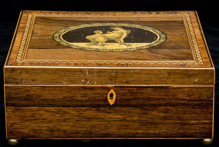 English Regency Rosewood Box In Good Condition For Sale In Sheffield, MA