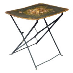 French Folding Cafe Table