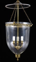 Used English Glass Hall Lantern