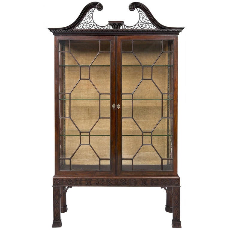 Antique III Mahogany Glazed Display at 1stdibs
