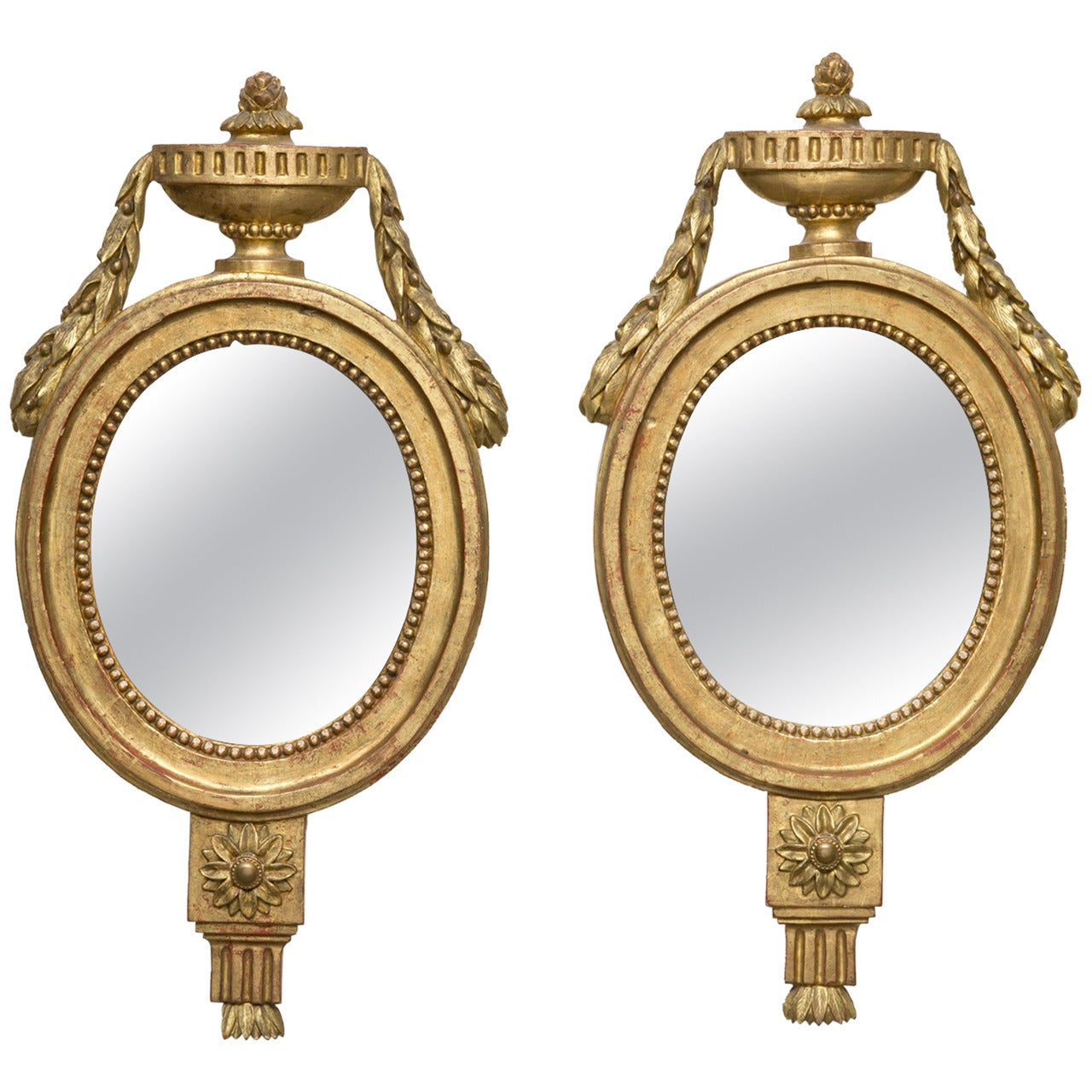 Pair of Italian Giltwood Mirrors, circa 1810 For Sale