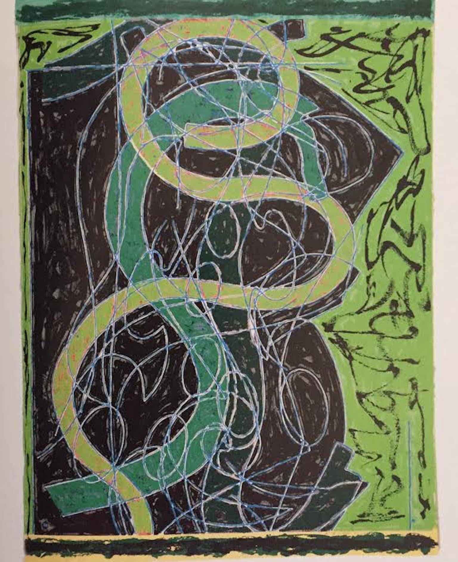 Frank Stella Abstract Print - Imola Five II, 1983
