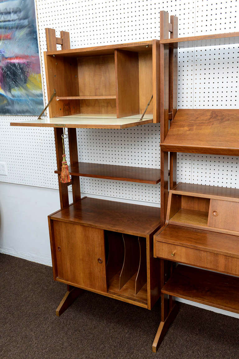 Danish Modern FreeStanding Wall Unit at 1stDibs mid century