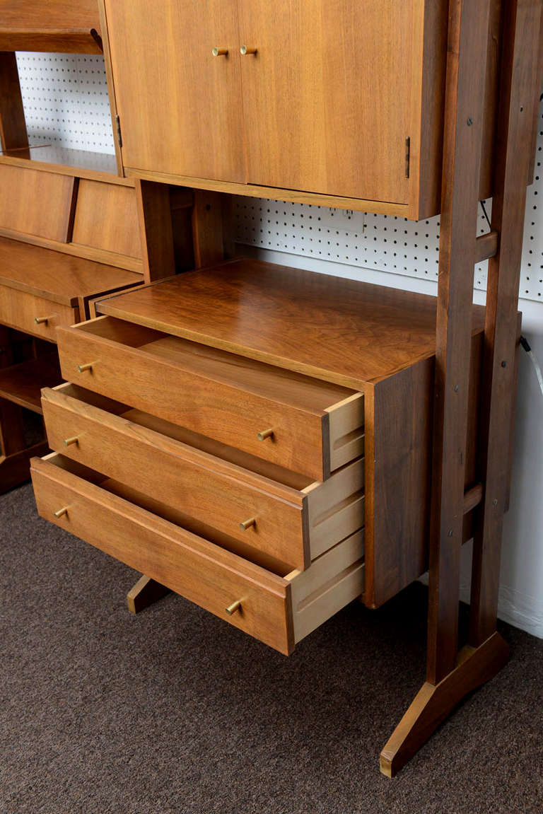 Danish Modern FreeStanding Wall Unit at 1stDibs mid century