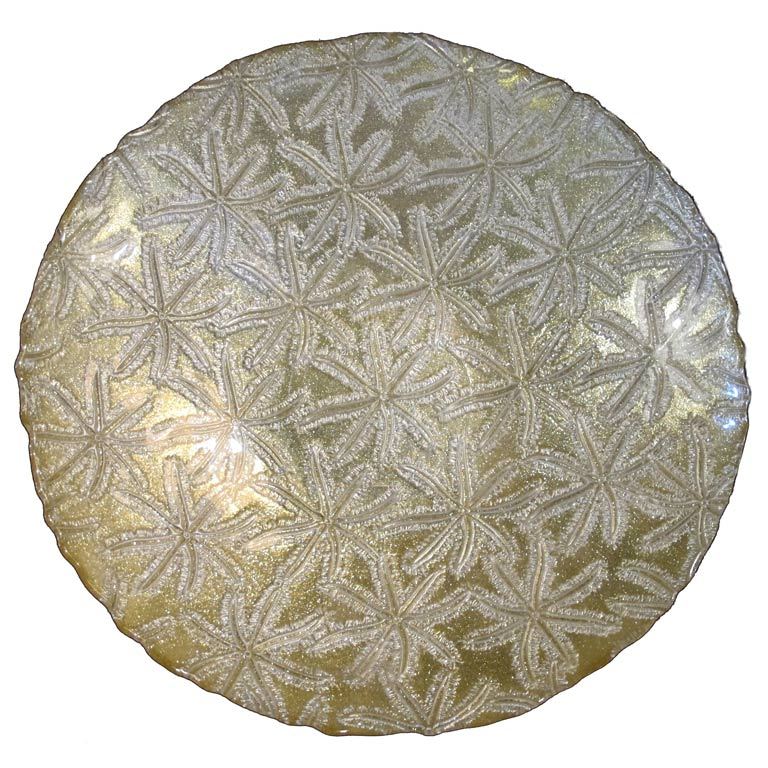 Decorative Golden Glass Bowl