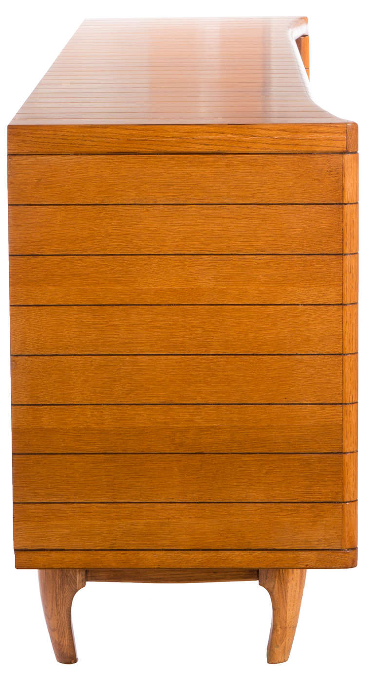 Modern Remarkable 1950s Oak Sideboard For Sale