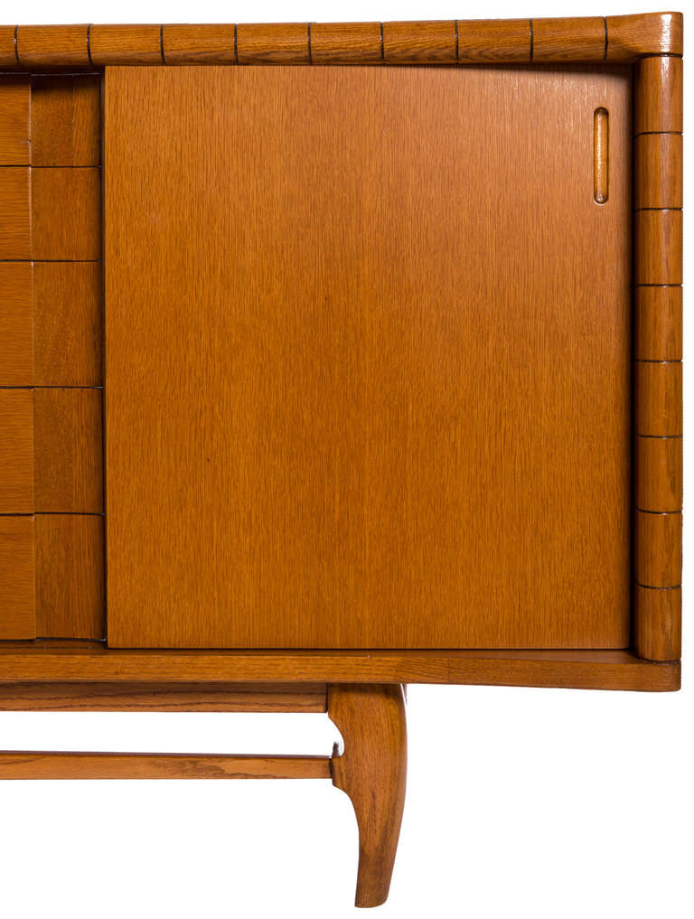 Mid-20th Century Remarkable 1950s Oak Sideboard For Sale