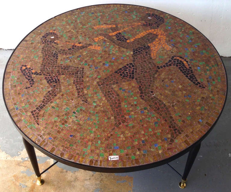 Mexican Glass Mosaic Table After Juan O'Gorman For Sale
