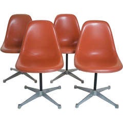 Set of Four Charles Eames for Herman Miller Shell Dining Chairs