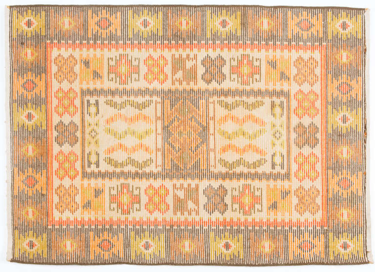 Mid-20th Century Vintage Handwoven Portuguese Rug For Sale